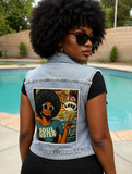 Denim Vest-light wash fitted