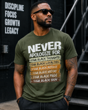 Never apologize