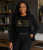 Black & Gold- She Motivate Tee