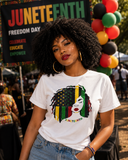 Juneteenth Flag Girl Tee Shirt