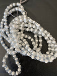 Clear and white waistbeads