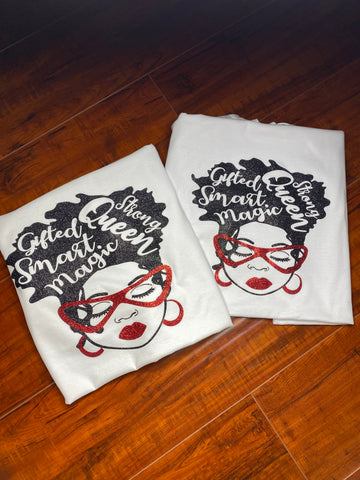 Lady with red glasses Boyfriend Tee