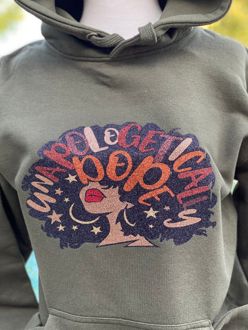 Unapologetically Dope Hoodie with Bling Pull String