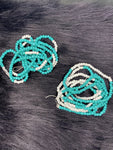 Teal and white WaistBeads
