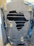 Africa inspired denim jacket